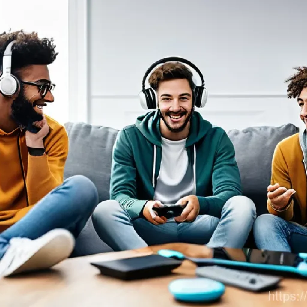 크로스플랫폼 지원 FPS 게임 목록 - **Prompt 1: Cross-Platform Gaming Fun** "A diverse group of five young adults (ages 18-25) gathe...